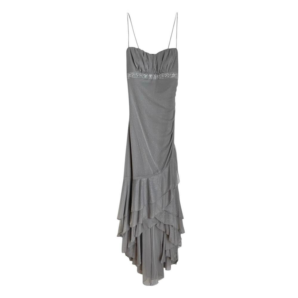 Vintage Y2K silver Speechless sparkle fairy prom dress Size S